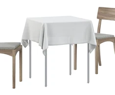 Stalo skraistė 5 vnt. Stačiakampio Balta 140 x 140 cm