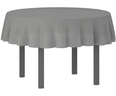 Stalo skraistė 5 vnt. Šviesiai pilka Ø 180 cm Poliesteris