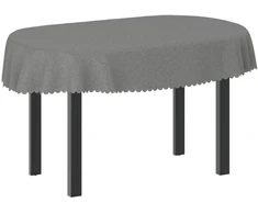 Stalo skraistė Ovalo Šviesiai pilka 130 x 220 cm