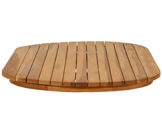 Stalo viršus 100 x 50 x 3,5 cm Ovalo Kieto teka medžio Natūrali