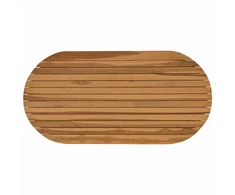 Stalo viršus 100 x 50 x 3,5 cm Ovalo Kieto teka medžio Natūrali