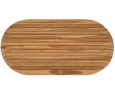 Stalo viršus 110 x 55 x 3,5 cm Ovalo Kieto teka medžio Natūrali