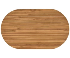 Stalo viršus 120 x 70 x 3,5 cm Ovalo Kieto teka medžio Natūrali