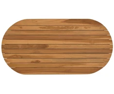 Stalo viršus 90 x 45 x 3,5 cm Ovalo Kieto teka medžio Natūrali