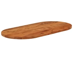 Stalviršis, 100x50x3,8cm, akacijos masyvas, ovalo formos