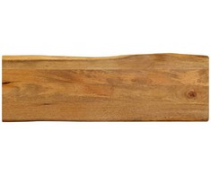 Stalviršis, 120x40x2,5cm, mango masyvas, su gyvu kraštu