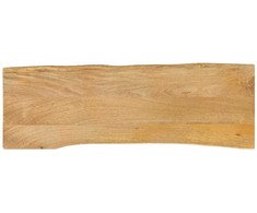 Stalviršis, 120x40x2,5cm, mango masyvas, su gyvu kraštu
