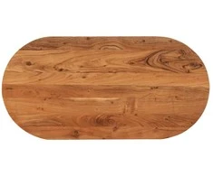 Stalviršis, 120x60x3,8cm, akacijos masyvas, ovalo formos
