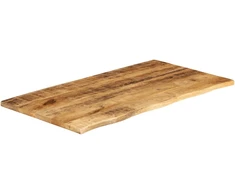 Stalviršis, 120x60x3,8cm, mango masyvas, su gyvu kraštu