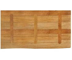 Stalviršis, 120x60x3,8cm, mango masyvas, su gyvu kraštu