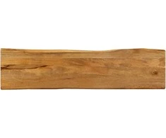 Stalviršis, 180x40x2,5cm, mango masyvas, su gyvu kraštu