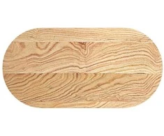 stalviršis 80x40x2 cm ąžuolo masyvo ovalus
