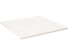 Stalviršis, baltas, 70x70x2,5cm, pušies masyvas, kvadratinis