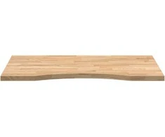 stalviršis neapdorotas 80x50x2,5 cm ąžuolo masyvo stačiakampis