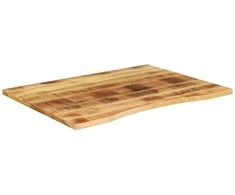 stalviršis su išlenkta 110x80x2,5 cm medžio masyvo grubus mango