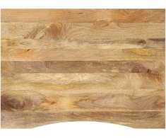 stalviršis su išlenkta 110x80x2,5 cm medžio masyvo grubus mango