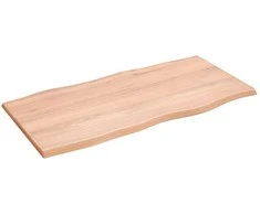 Stalviršis, šviesiai rudas, 100x50x2cm, ąžuolo medienos masyvas
