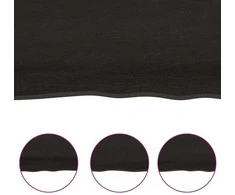 Stalviršis, tamsiai rudas, 120x40x(2-6) cm, ąžuolo masyvas