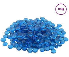 Stiklo granulių 17-19 mm Dangaus mėlyna Stiklas