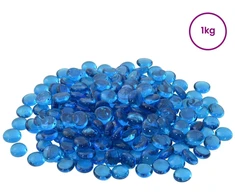 Stiklo granulių 17-19 mm Dangaus mėlyna Stiklas