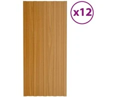 Stogo plokštė 12 pcs Natūrali 100 x 45 cm Galvanizuotas plienas
