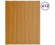 Stogo plokštė 12 pcs Natūrali 60 x 45 cm Galvanizuotas plienas