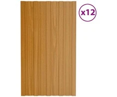 Stogo plokštė 12 pcs Natūrali 80 x 45 cm Galvanizuotas plienas
