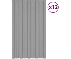 Stogo plokštė 12 pcs Pilka 80 x 45 cm Galvanizuotas plienas