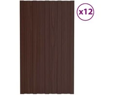 Stogo plokštė 12 pcs Ruda 80 x 45 cm Galvanizuotas plienas