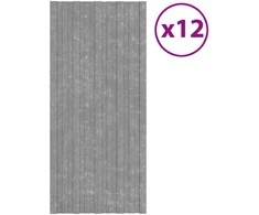 Stogo plokštė 12 pcs Sidabrinė 100 x 45 cm