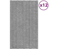 Stogo plokštė 12 pcs Sidabrinė 80 x 45 cm Galvanizuotas plienas