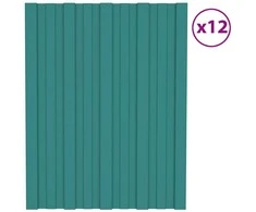 Stogo plokštė 12 pcs Žalia 60 x 45 cm Galvanizuotas plienas