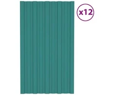Stogo plokštė 12 pcs Žalia 80 x 45 cm Galvanizuotas plienas