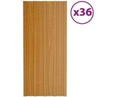 Stogo plokštė 36 pcs Natūrali 100 x 45 cm Galvanizuotas plienas