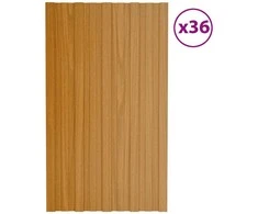 Stogo plokštė 36 pcs Natūrali 80 x 45 cm Galvanizuotas plienas