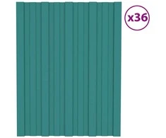 Stogo plokštė 36 pcs Žalia 60 x 45 cm Galvanizuotas plienas