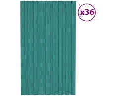 Stogo plokštė 36 pcs Žalia 80 x 45 cm Galvanizuotas plienas