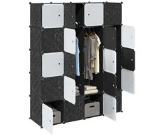 Storage Cube Organizer su 20 kubelių ir pakabinamų strypų PP