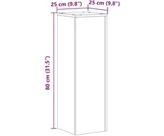 Stovai augalams, 2vnt., sendintos medienos, 25x25x80cm, mediena