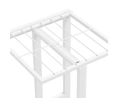 Stovas augalams, 5 lentynos, baltas, 43x22x98cm, metalas