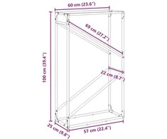 Stovas malkoms, 60x25x100 cm, šaltai valcuotas plienas
