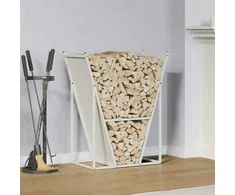 Stovas malkoms, balta, 69,5x35x81 cm, šaltai valcuotas plienas