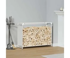 Stovas malkoms, balta, 90x28x65 cm, šaltai valcuotas plienas