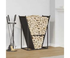Stovas malkoms, juodos, 69,5x35x81 cm, šaltai valcuotas plienas