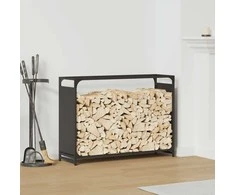 Stovas malkoms, juodos, 90x28x65 cm, šaltai valcuotas plienas