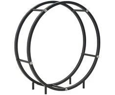 Stovas malkoms, juodos spalvos, 70x20x70 cm, plienas