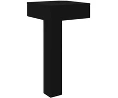 Stovintys kojelės 2 pcs Juoda 57 x 57 x 100 mm Geležis
