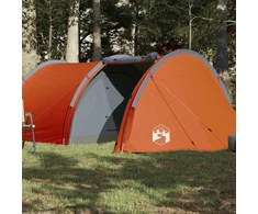 Stovyklavimo palapinė, oranžinė, keturvietė, tunelinė