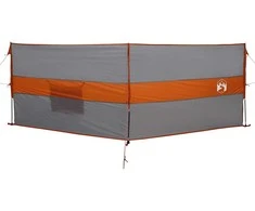 Stovyklavimo uždanga nuo vėjo, pilka ir oranžinė, 344x120 cm