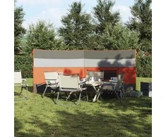 Stovyklavimo uždanga nuo vėjo, pilka ir oranžinė, 340x130 cm